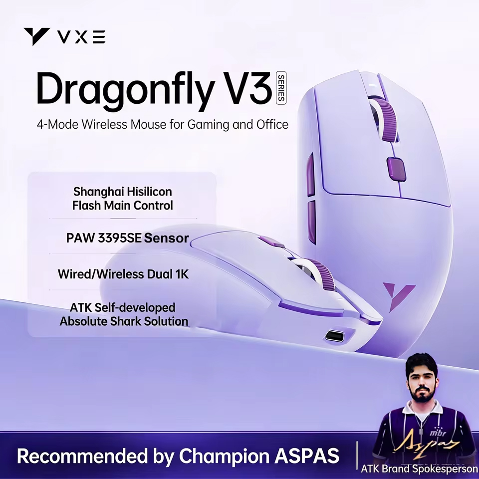 ATK VXE Dragonfly V3 PRO Bluet - Esports Gaming Mouse Wireless incelemesi ve fiyatı