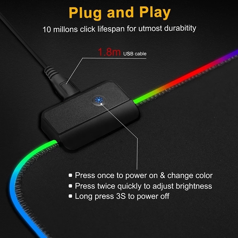 LED Işık Mousepad RGB Klavye K - Esports Gaming Table incelemesi ve fiyatı